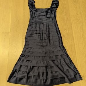 JS Collections Navy Sleeveless Tiered Dress